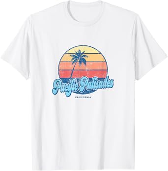 Vintage Pacific Palisades California CA Classic 70s Retro Su T-Shirt
