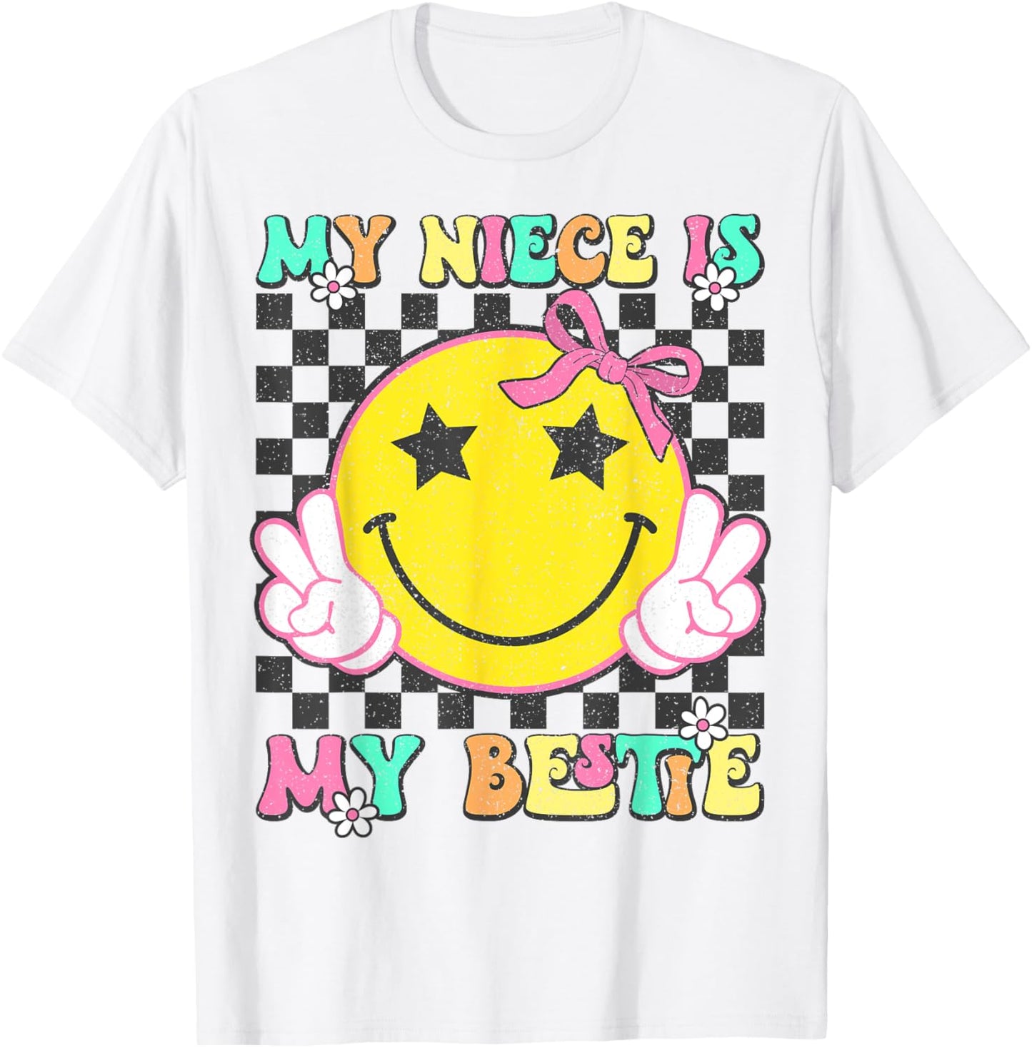 Retro My Niece Is My Bestie Aunt And Niece Matching T-Shirt