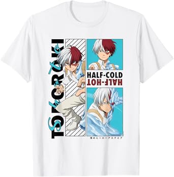 My Hero Academia Todoroki Half-Cold Half Hot Anime T-Shirt