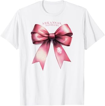 Arkansas Razorbacks Bow Pink Officially Licensed T-Shirt