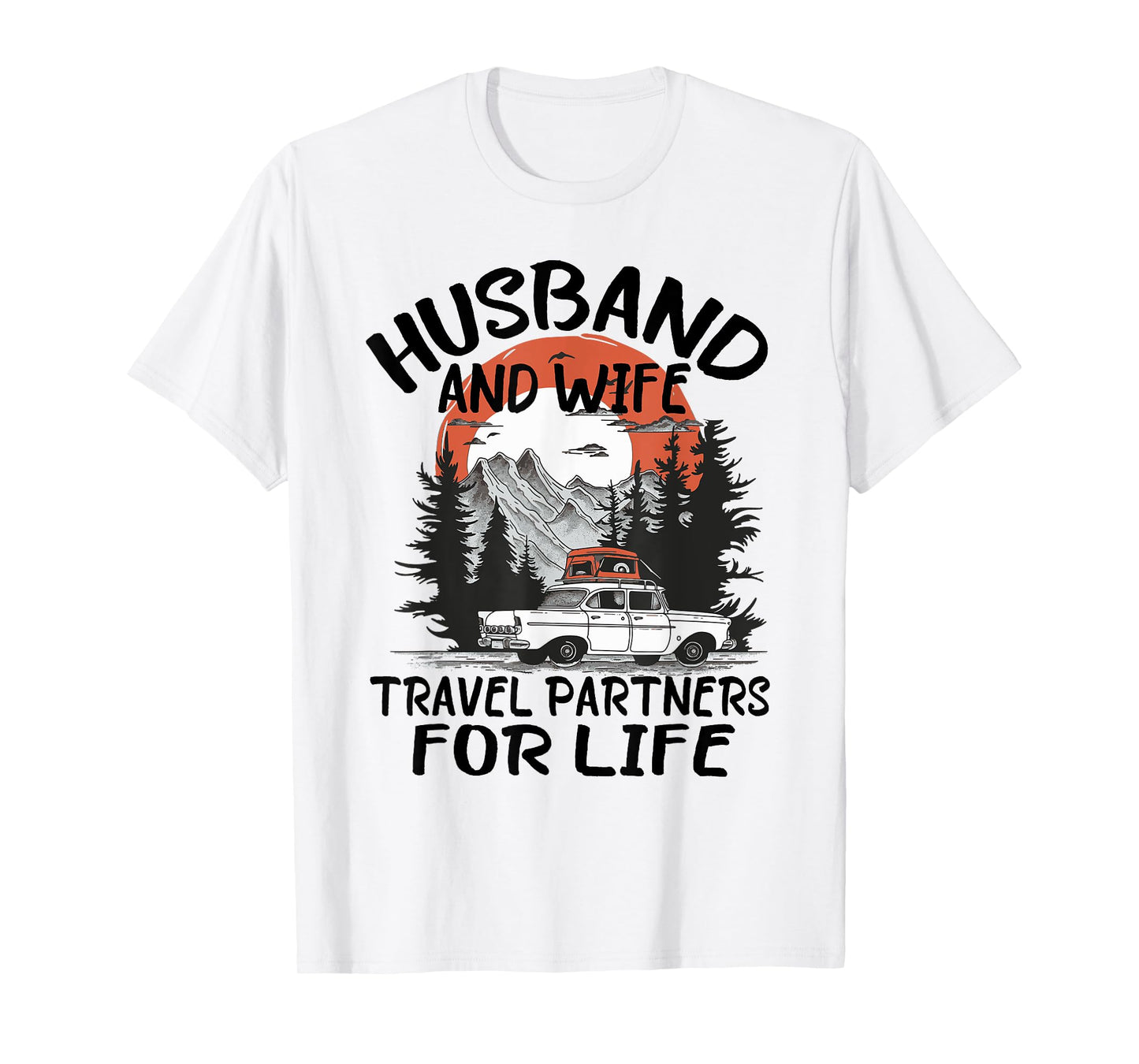 Husband And Wife Travel Partners For Life Couple Matching T-Shirt