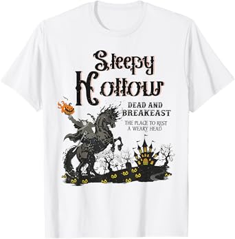 Headless Horseman Pumpkin Face Happy Halloween Sleepy Hollow T-Shirt