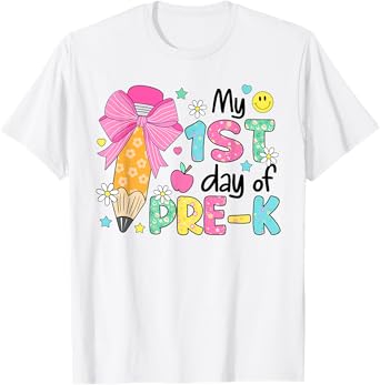 My 1st Day of Pre-K PreK Pre K 2025 Back to School Girls T-Shirt