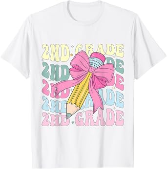 Groovy 2nd Grade Back To School First Day of Second Grade T-Shirt