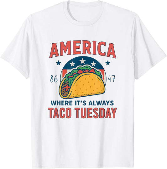 America Taco Tuesday Shirt Funny Patriotic 4th Of July Taco T-shirt