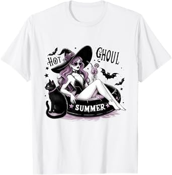 Hot Ghoul Summer Halloween Witch Party Costume T-Shirt