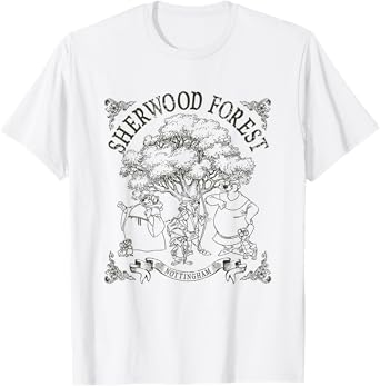 Disney Robin Hood Sherwood Forest Vintage Group Shot Logo T-Shirt
