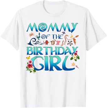 Mommy Of The Birthday Girl Matching Oceania Adventure Family T-Shirt