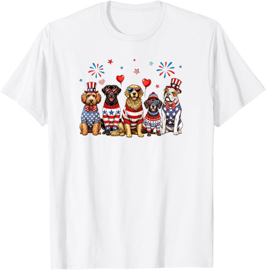 Patriotic Dogs T-Shirt