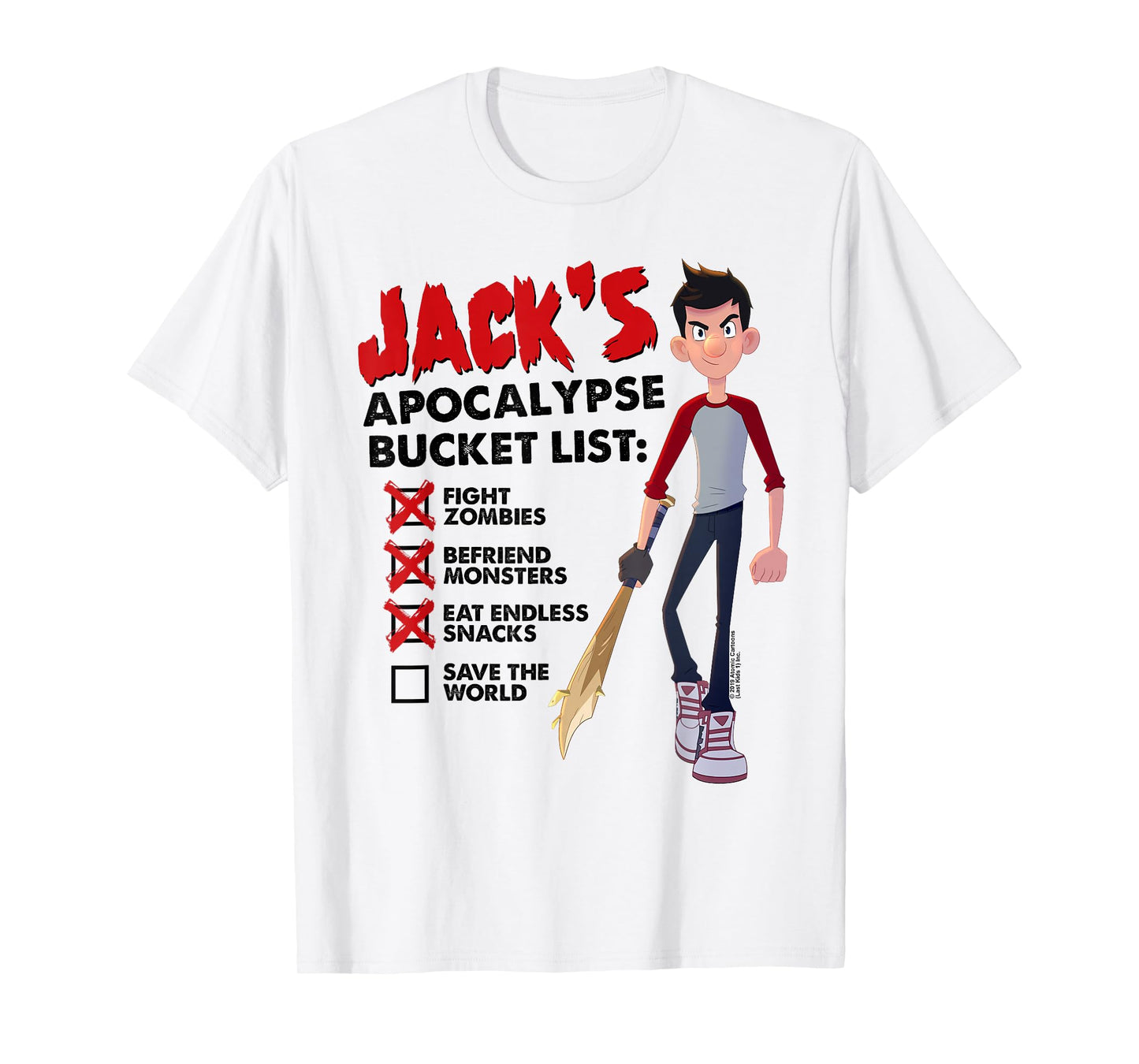 The Last Kids on Earth Jack's Apocalypse Bucket List T-Shirt - T-Shirt | White