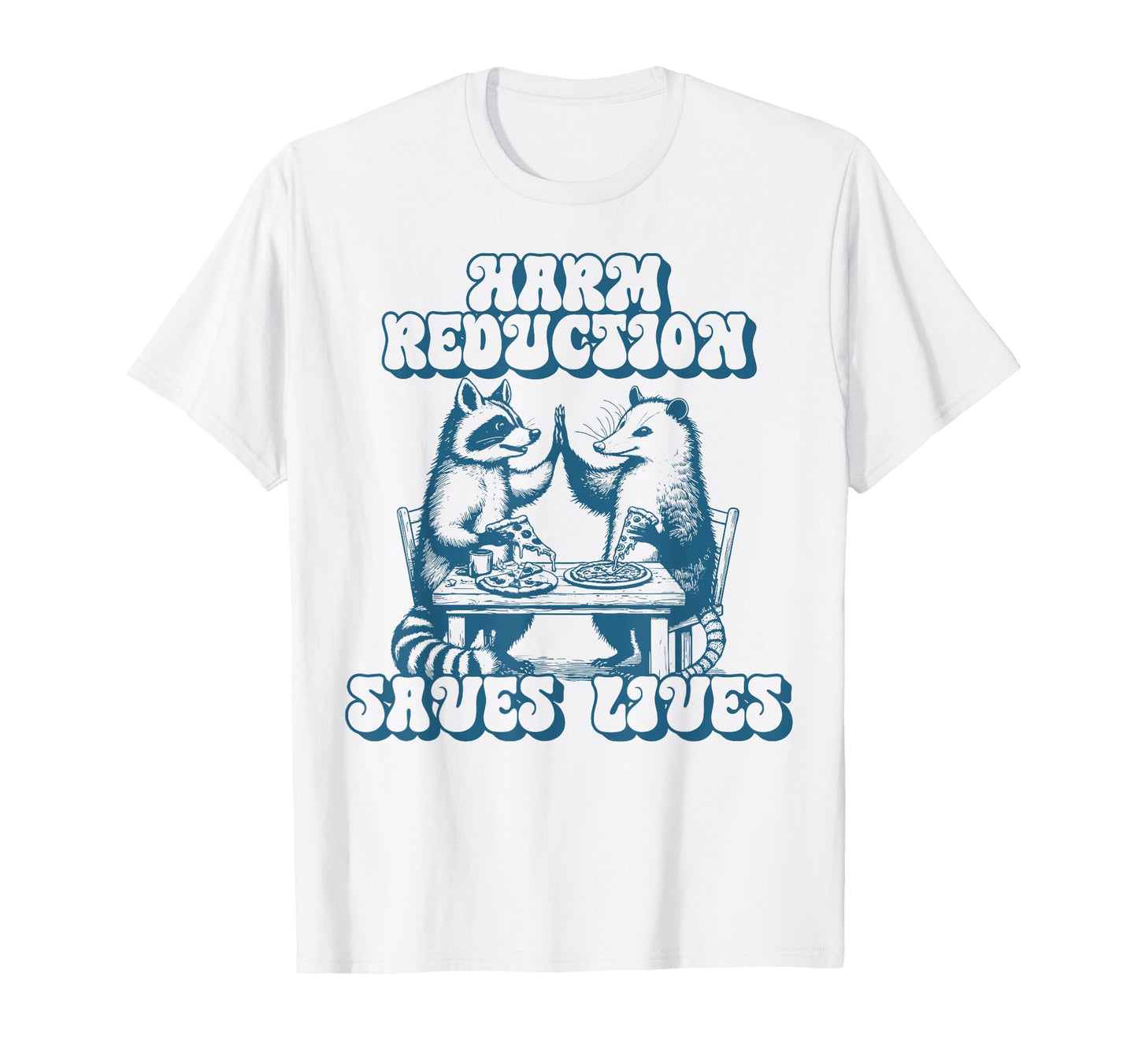 Vintage Raccoon Harm Reduction Overdose Awareness Nurse T-Shirt