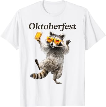 Raccoon Oktoberfest German Beer Festival Men Women T-Shirt