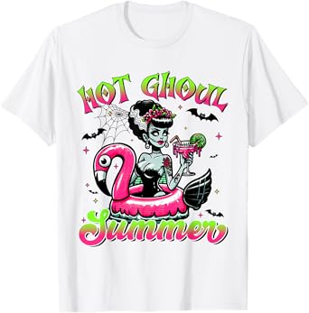 Hot Ghoul Summer Halloween Beach Vibes Aesthetic T-Shirt