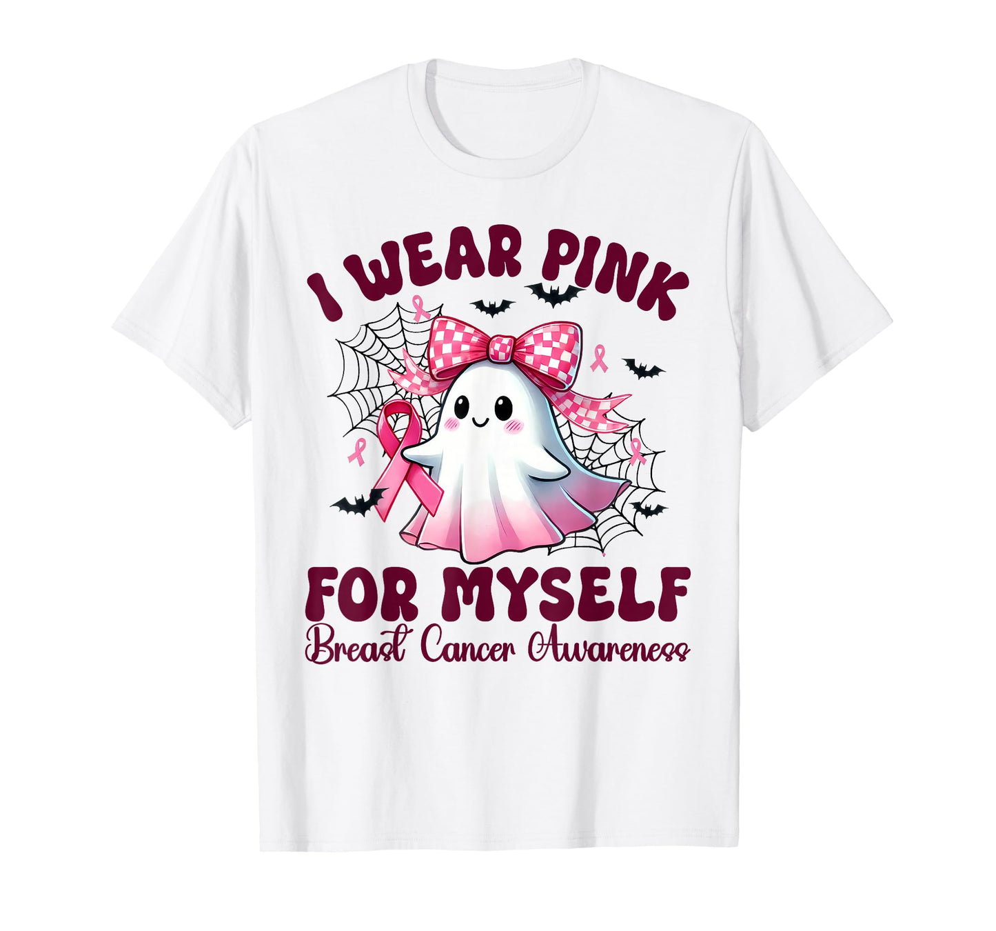 I Wear Pink for myself Breast Cancer Awareness halloween T-Shirt