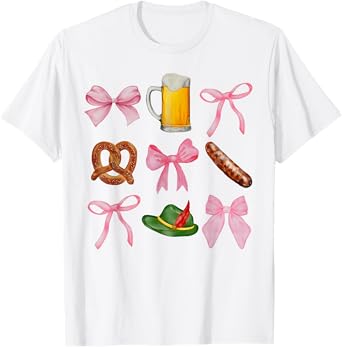Coquette Oktoberfest 2025 Bows German Beer Festival Women T-Shirt