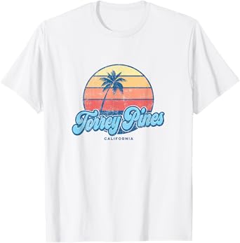 Vintage Torrey Pines California CA Classic 70s Retro Surfer T-Shirt