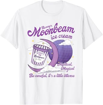 Vintage Moonbeam Ice Cream Truck Retro Double Scoop Popsicle T-Shirt