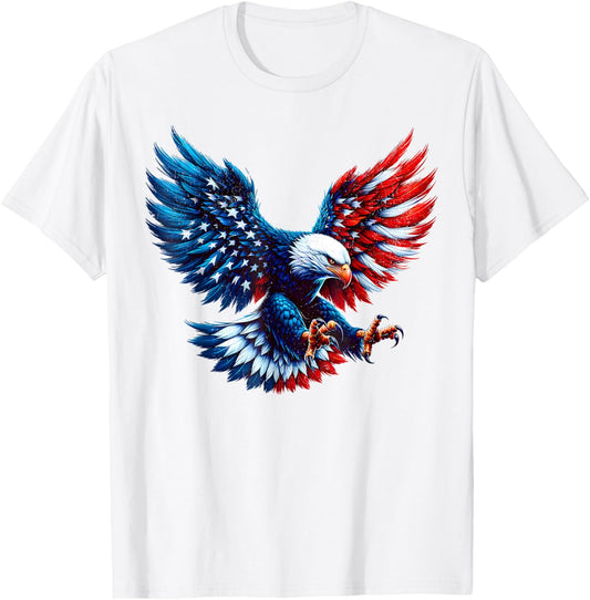 Bald Eagle Patriotic 4th Of July American Flag Independence T-shirt