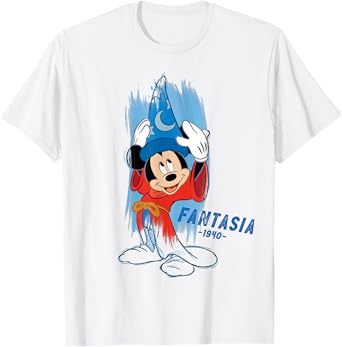 Disney Ink and Paint Sorcerer Mickey Mouse in Fantasia 1940 T-Shirt