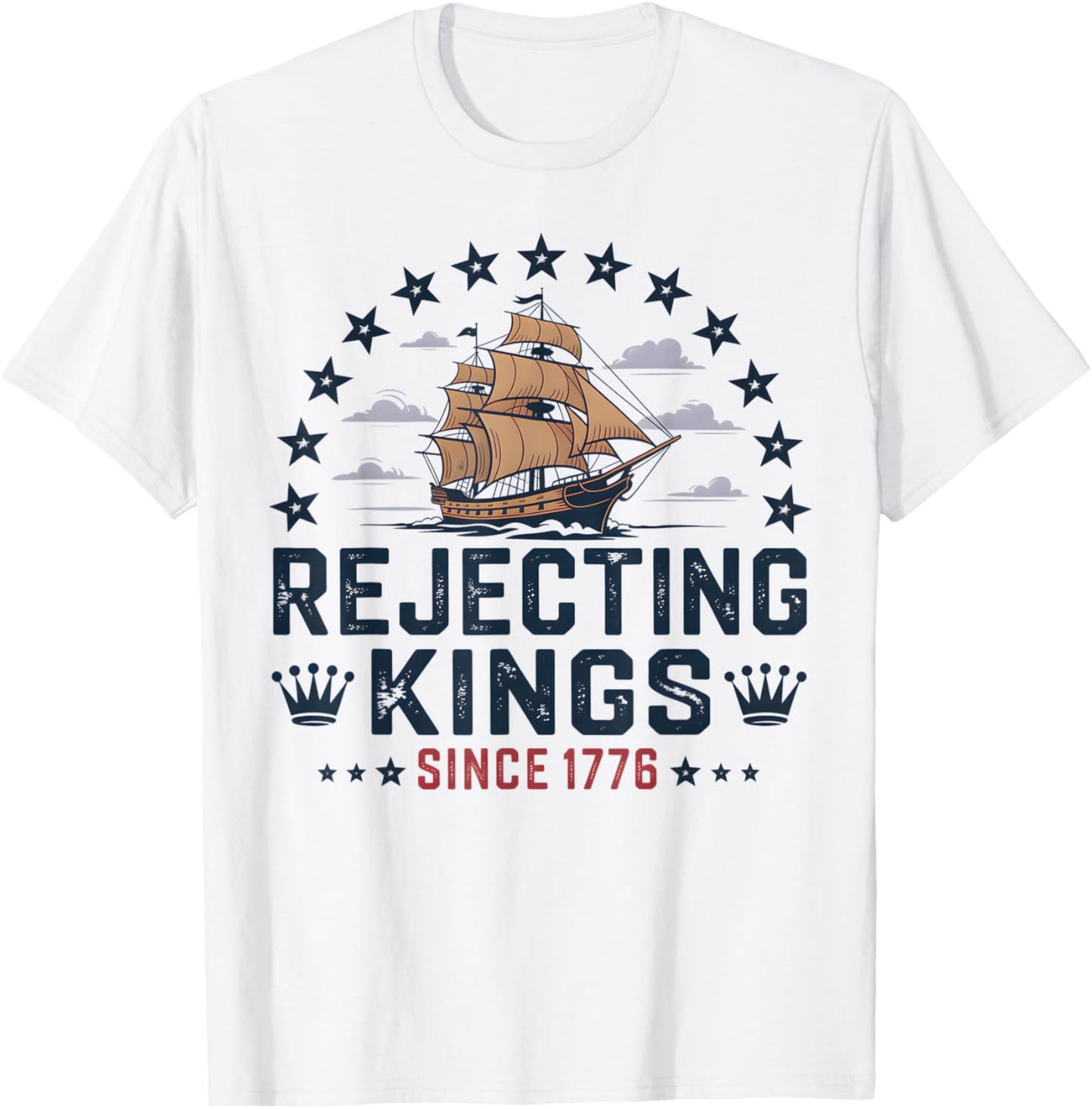 Rejecting Since 1776 American Flag Usa 4th Of July T-shirt