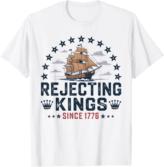 Rejecting Since 1776 American Flag USA 4th Of July T-Shirt