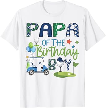 Papa Of The Birthday Boy Hole in One Golf Sport T-Shirt