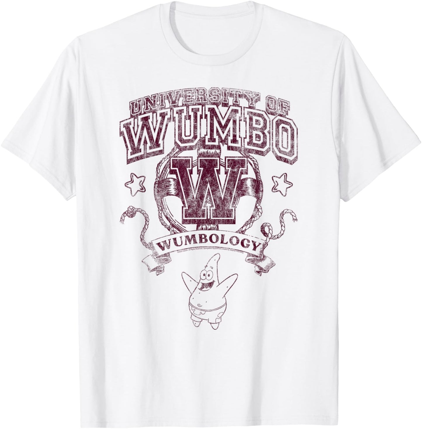 SpongeBob SquarePants University of Wumbo Patrick Cartoon T-Shirt