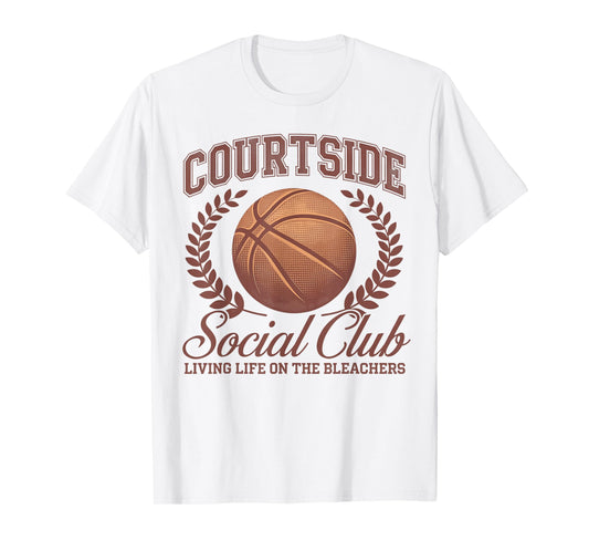 Basketball Mom Matching Courtside Social Club Women Girls T-Shirt
