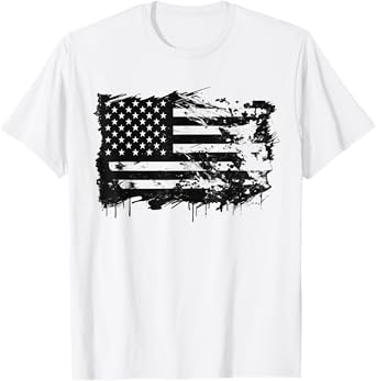 America Barbed Wire American Flag USA Flag Patriotic Vintage T-Shirt