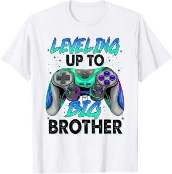 Leveling Up to Big Brother Video Game Player Gamer Funny T-Shirt