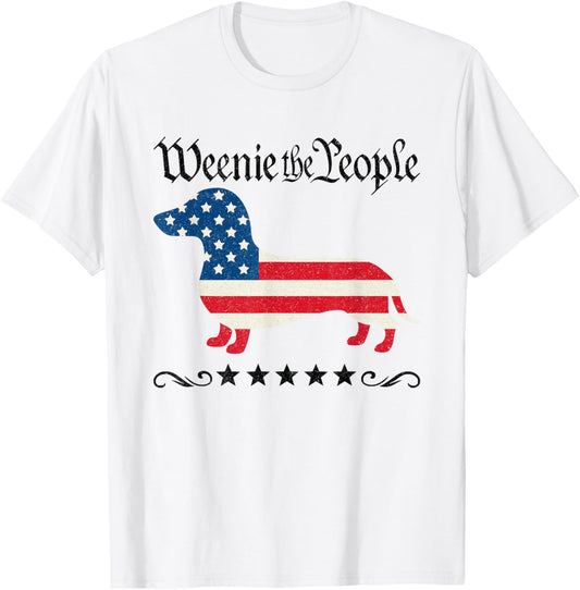 Retro American 4th Of July Dachshund Lover Weenie The People T-shirt