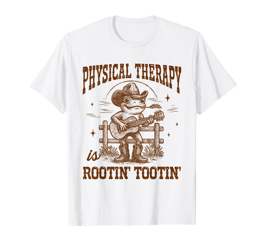 Physical Therapy is Rootin' Tootin' Western Frog Cowboys T-Shirt