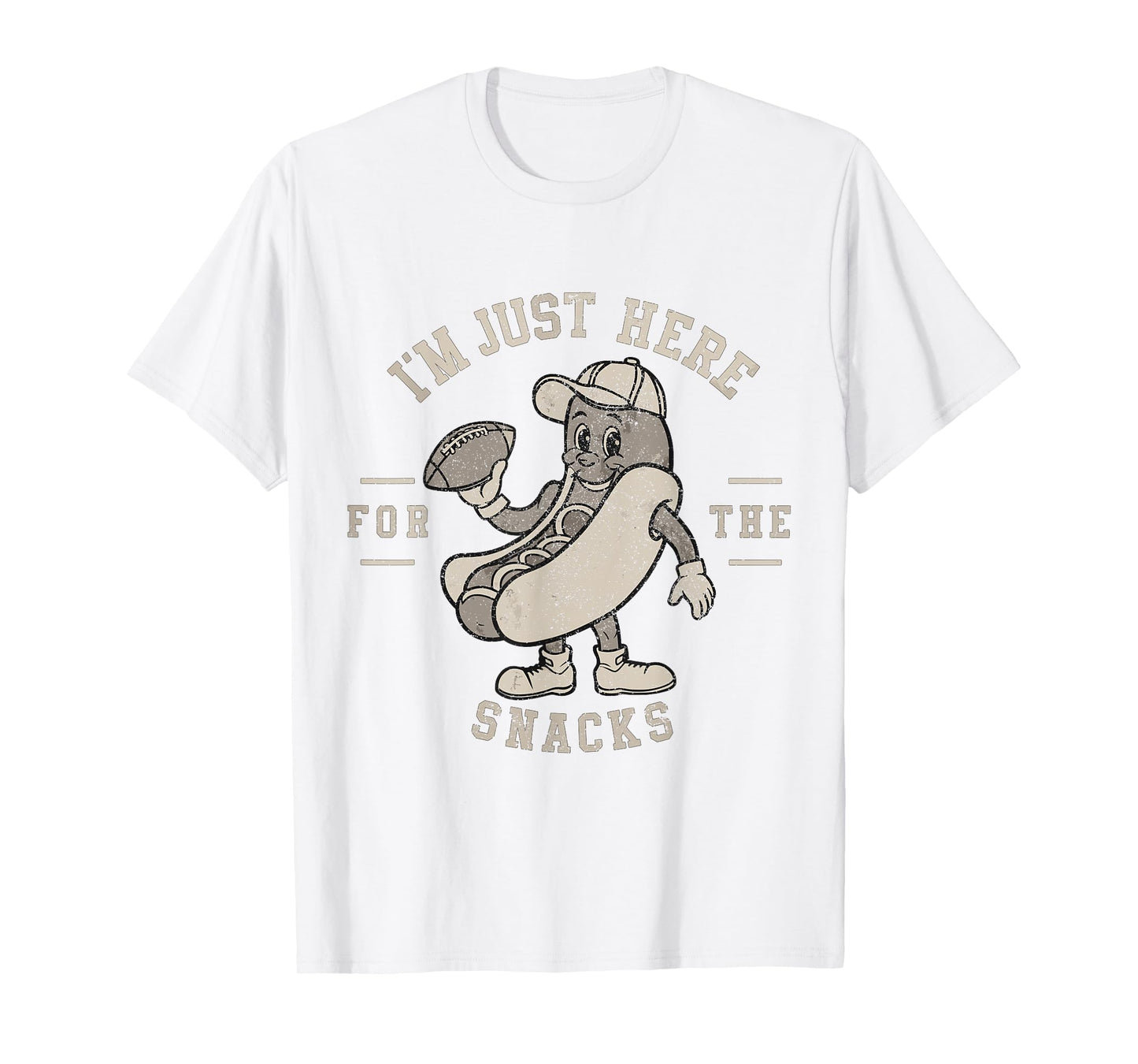 Funny I'm Just Here For The Snacks Football T-Shirt