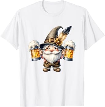 Funny Oktoberfest Graphic For Women And Men German Gnome T-Shirt