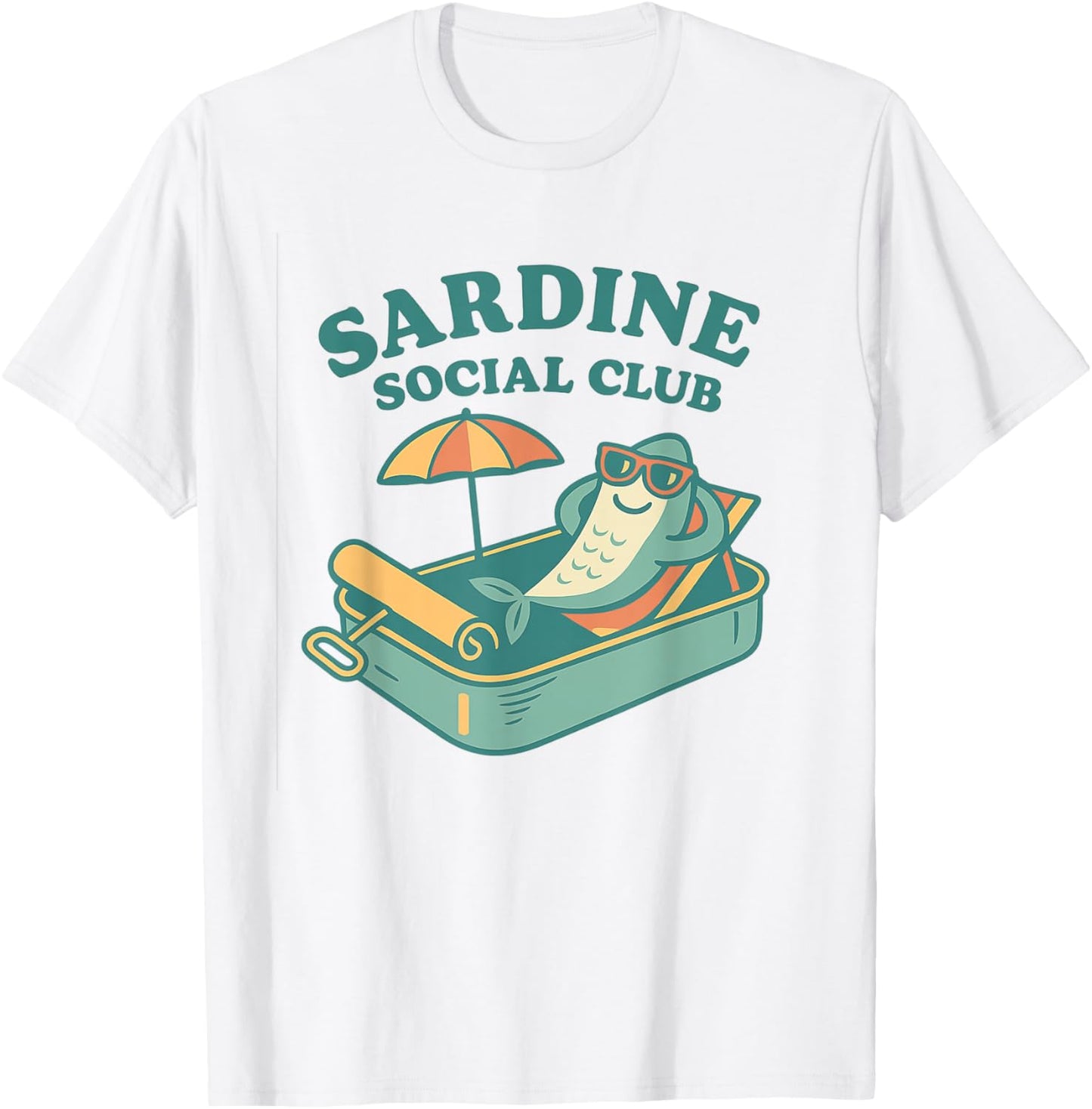 Sardine Social Club Funny Beach Summer Fish T-Shirt