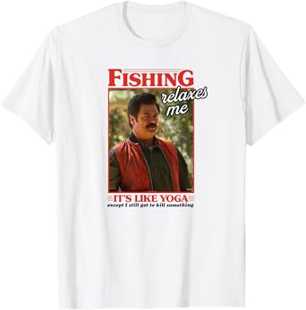 Parks and Recreation Ron Swanson Fishing Relaxes T-Shirt