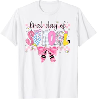 Coquette First Day Of School Preppy Teacher Back to School T-Shirt