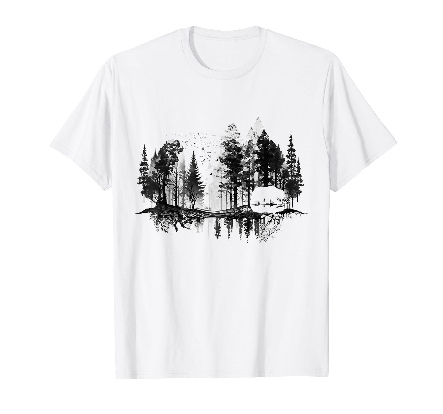 Trees Reflection Wildlife Nature Animal Bear Outdoor Forest T-Shirt