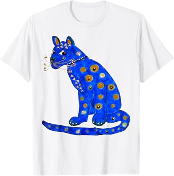 Cute Pet In My Heart Unisex-Adults Blue Ugly Blue Cat T-Shirt