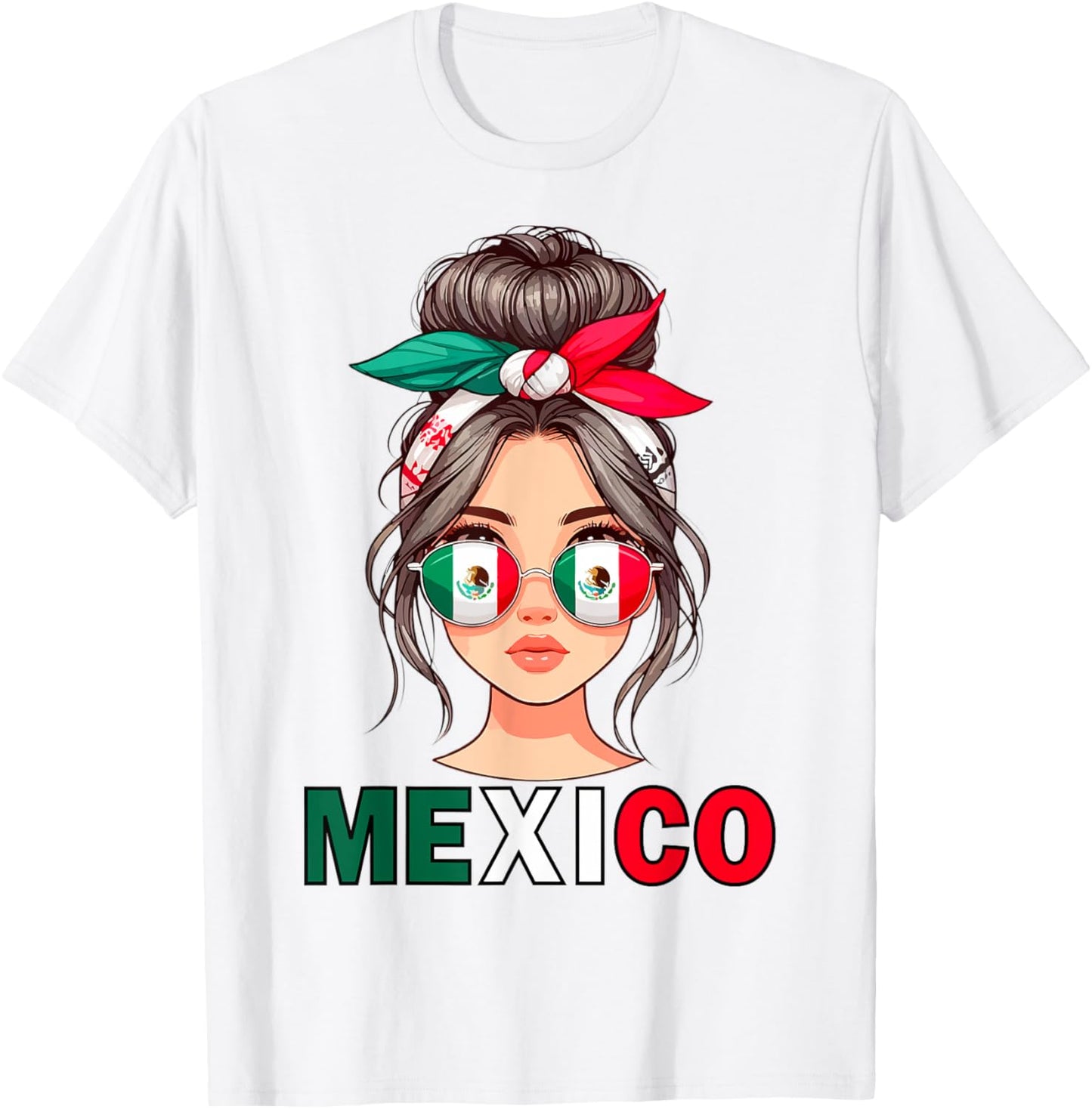 Mexico Girl Mexico Flag for Women Patriotic Mexican Girl T-Shirt