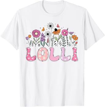 Wildflower Lolli Of The Birthday Girl Floral Retro Hippie T-Shirt