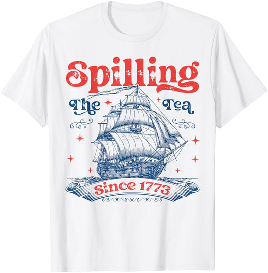 Vintage History Teacher Spilling The Tea Since 1773 T-Shirt