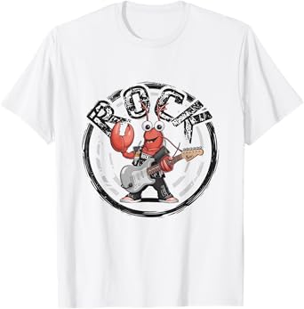Funny Rock Guitar Lobster, Kids, Crawfish, Children Lobster T-Shirt