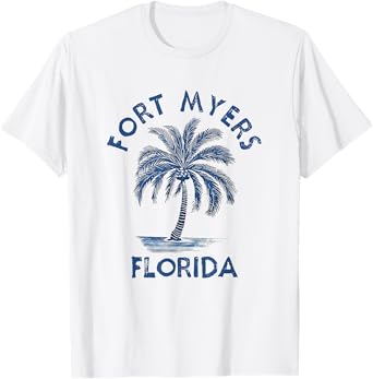 Vintage Fort Myers Florida Palm Tree FL Retro T-Shirt