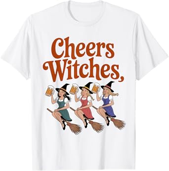 Women's Matching Oktoberfest Witches Funny Beer Party Theme T-Shirt