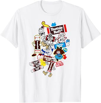 Tootsie Roll History of Tootsie Rolls Stickers Candy T-Shirt