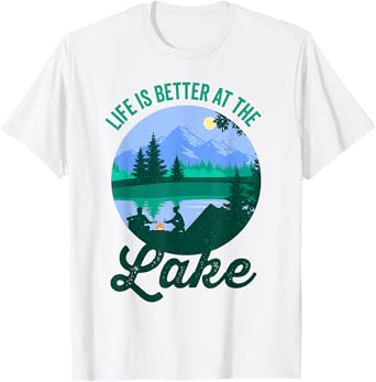 Camping Shirt Summer Vacation Life is better at the lake Men Women Kids T-Shirt