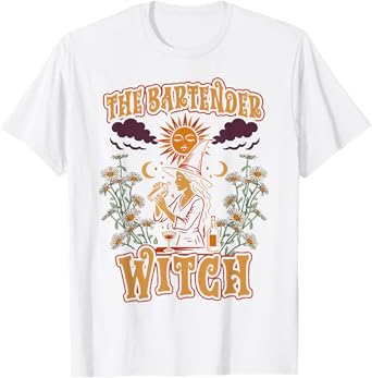 The Bartender Witch, Funny Spooky Party, Halloween Bartender T-Shirt