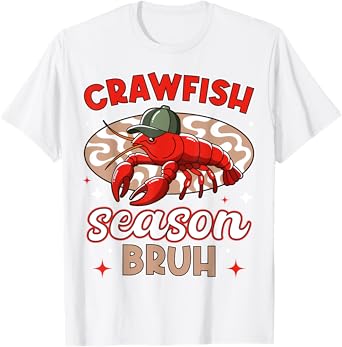 Bruh Crawfish Hat Boy Funny Crawfish Boil Festival T-Shirt