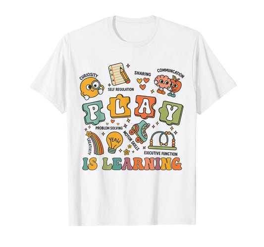 Retro Play is Learning Kindergarten Teacher Team Funny Women T-Shirt